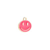 Pink Smiley Face Gold Charm